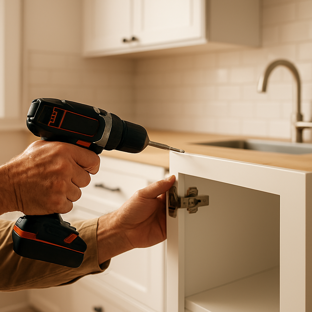 Custom kitchen cabinet installation