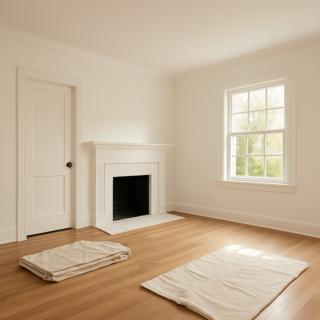 Freshly painted modern interior